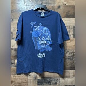 Star Wars Boba Fett Clone Troopers Graphic T-Shirt Men’s 2XL Blue Delta Soft